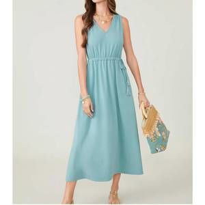 NEW SPARTINA 449 lenea maxi dress in ocean teal